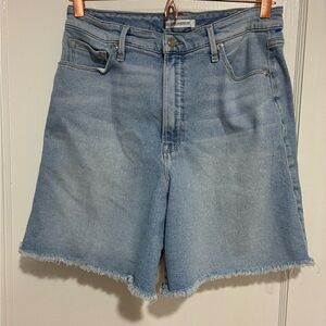 Good American Light Blue Jean Shorts Size 10